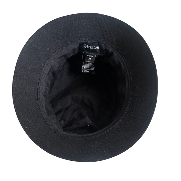 BRIXTON Bucket Hat Black Cotton Blend Streetwear Casual Style Medium - Picture 2 of 2